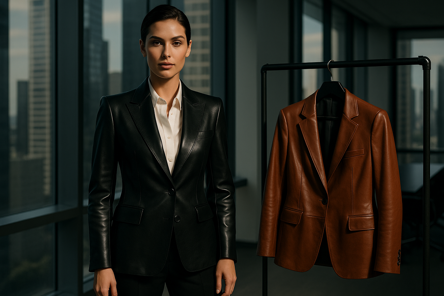 Leather Blazers: The New Power Dressing Trend